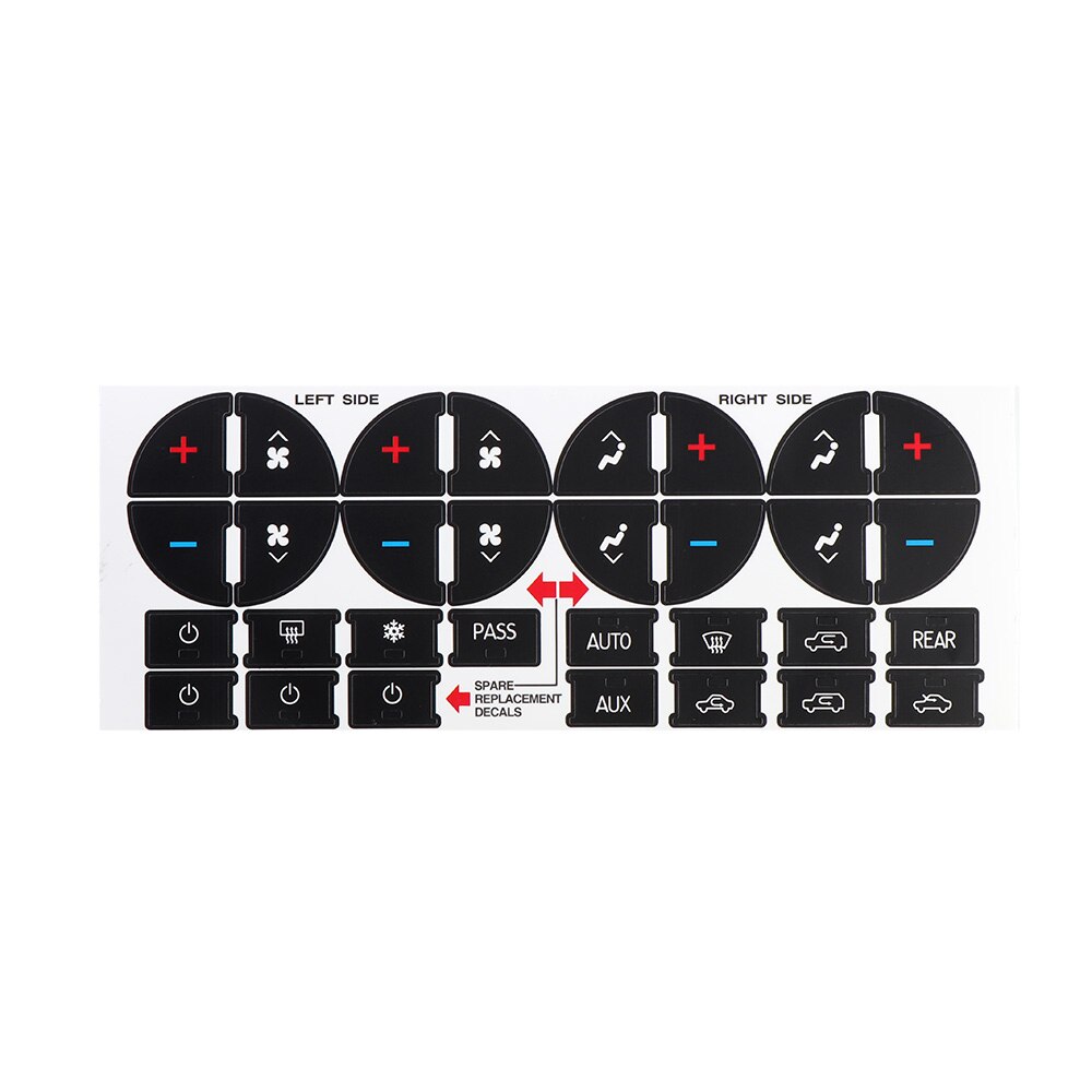1 Pcs Ac Dash Knop Reparatie Stickers Voor Gmc Gmc Voertuigen-Fix Geruïneerd Faded Een/C Center Controles auto Styling