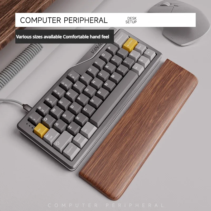 Schwarze Walnuss Tastatur Handa uflage benutzer definierte Holz Handballen auflage ergonomisch für 60% 75% 80% 98/104key mechanische Tastatur Zubehör