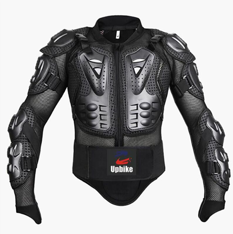 UPBIKE Motorcycle Jacket Armor Protection Motocross Clothing Protector Motorbike Moto Motor Bike Spine Chest Protector Gear: black / M