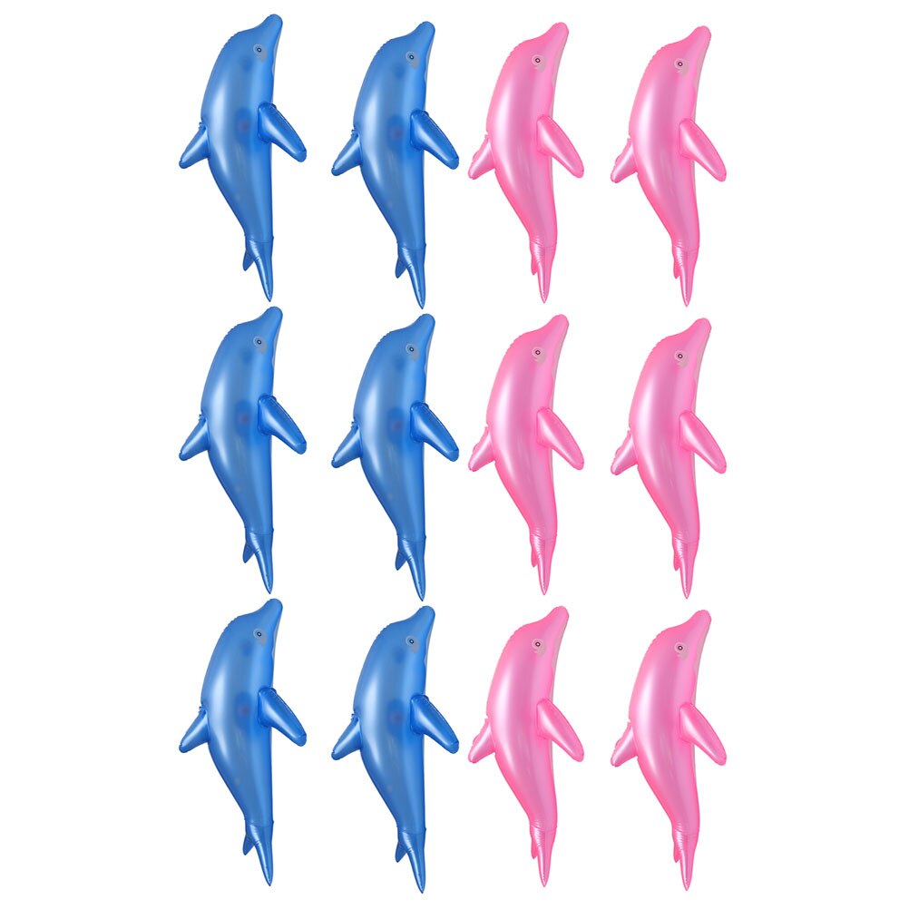12 aufblasbare delfin-spielzeuge, delfin-dekorationen für partys
