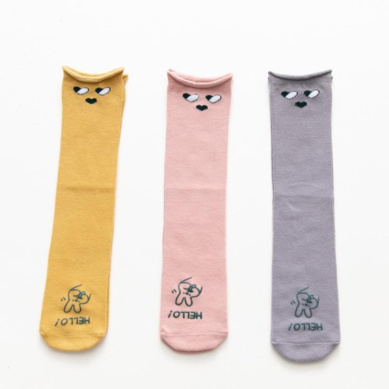 3Pairs/lot Baby Socks Winter Autumn Cotton Wam Baby Girl Knee High Sock Cartoon Kids Boys Socks for Children Toddler Socks: 76006-1