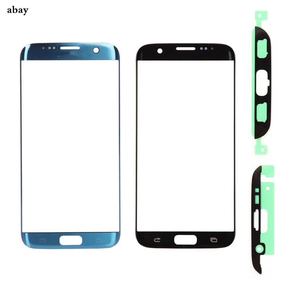 S7 S6 EDGE Front Outer Glass Lens Cover replacement For Samsung Galaxy S6 S7 Edge G925 G935 G935F G935FD LCD glass+Adhesive