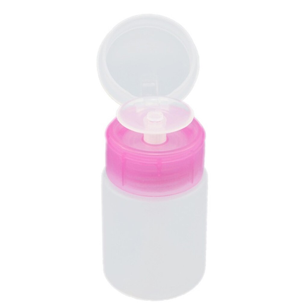 Portable 120ML/200ML Nail Polish Remover Alcohol Press Pumping Bottle Nail Art UV Gel Cleaner Empty Plastic Container Tool