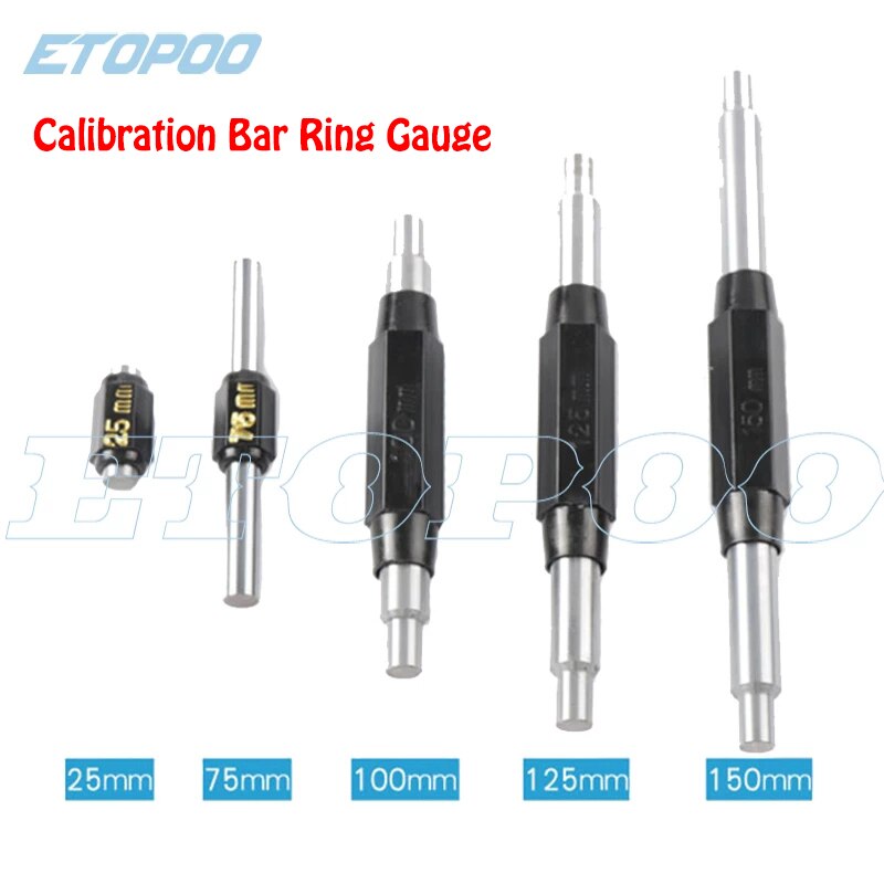 25mm 50mm 75mm 100mm 125mm 200mm Caliper Micrometer Inner Diameter Outer Diameter Calibration Block Rod Bar Gauge Bar Ring Gauge