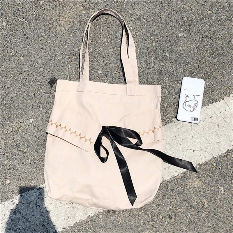 Yile  e115 natuurlijke katoenen canvas eco boodschappentas studententas print engelse zin