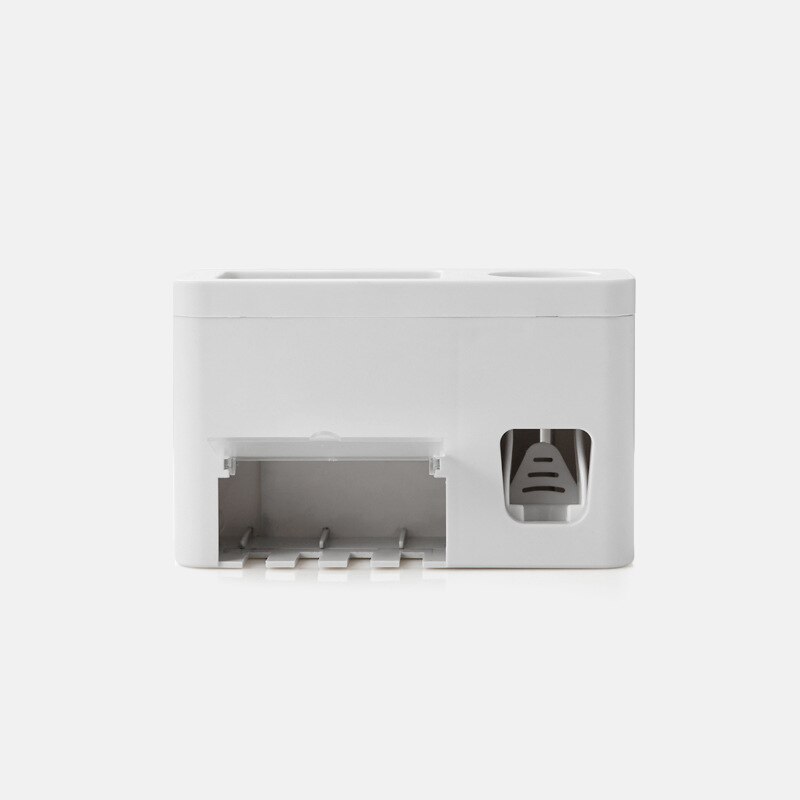 Automatic Toothpaste Dispenser 4 Toothbrush Holders Bathroom Toilet Wall-mounted Toothbrush Storage Toothpaste Squeezer: 2