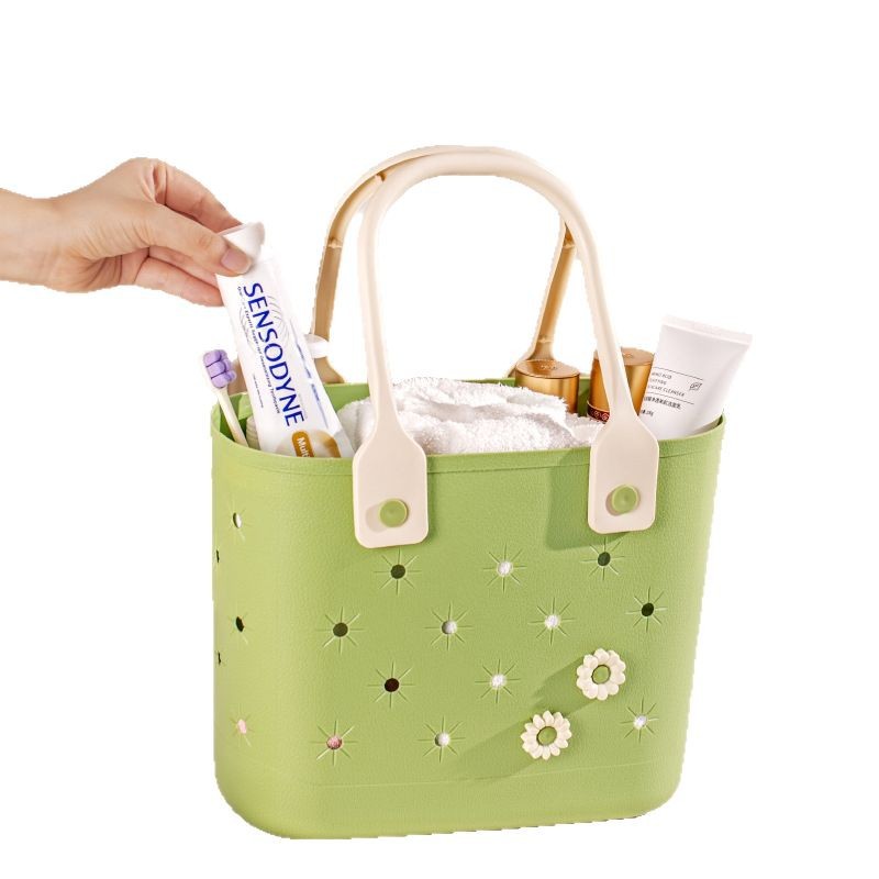 Outdoor Draagbare Picknickmand Huishoudelijk Creatief Zacht Materiaal Bodemafvoer Bad Wassen Badkamer Opbergmand