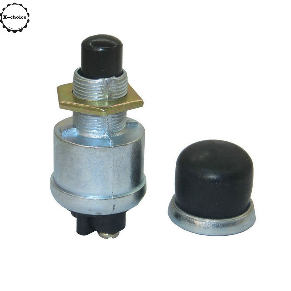Botón de interruptor de bocina de 12 voltios/15 amperios para carrito de Golf con soporte para suelo de cubierta antipolvo
