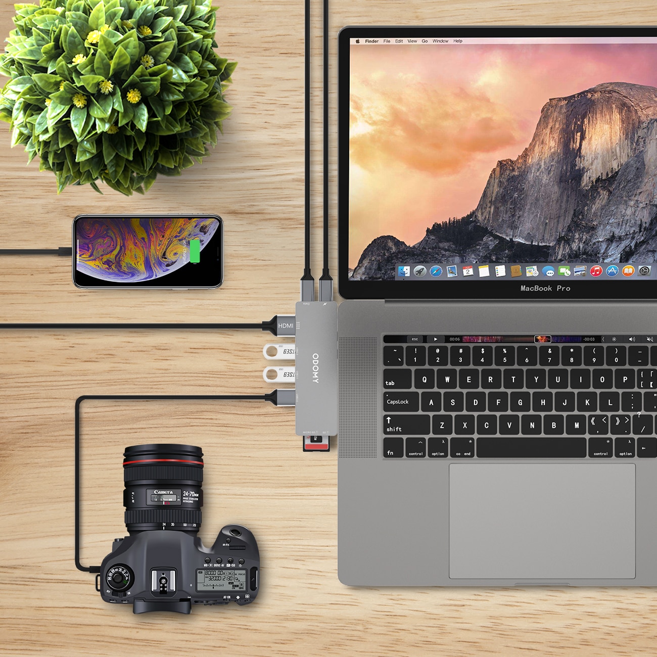 8 in 1 usb-c hub multi-port adapter til macbook pro multiport dock adapter til apple macbook pro 13 " & 15 "