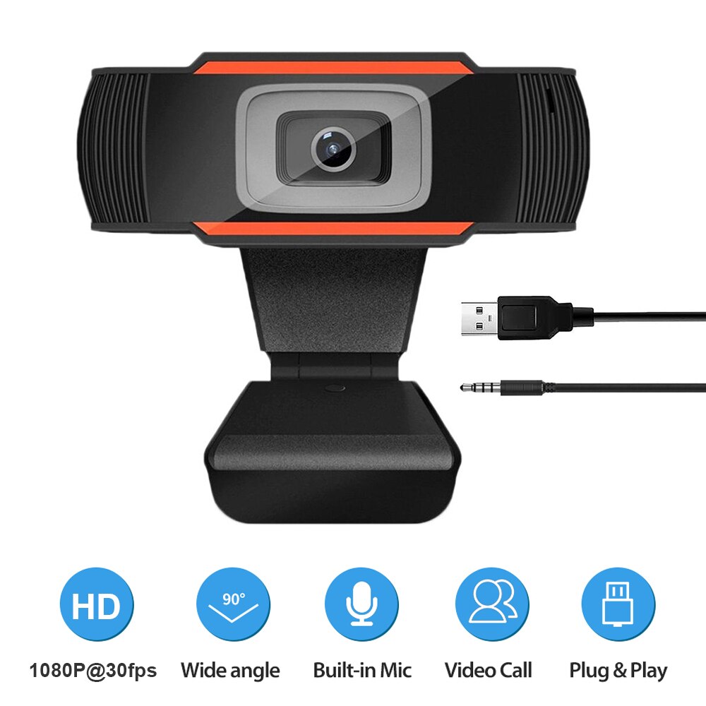 Webcam 1080P Autofocus Usb Web Camera Met Ingebouwde Ruisonderdrukking Microfoon Webcam Pc Webcam Voor pc Laptop Computer Camera