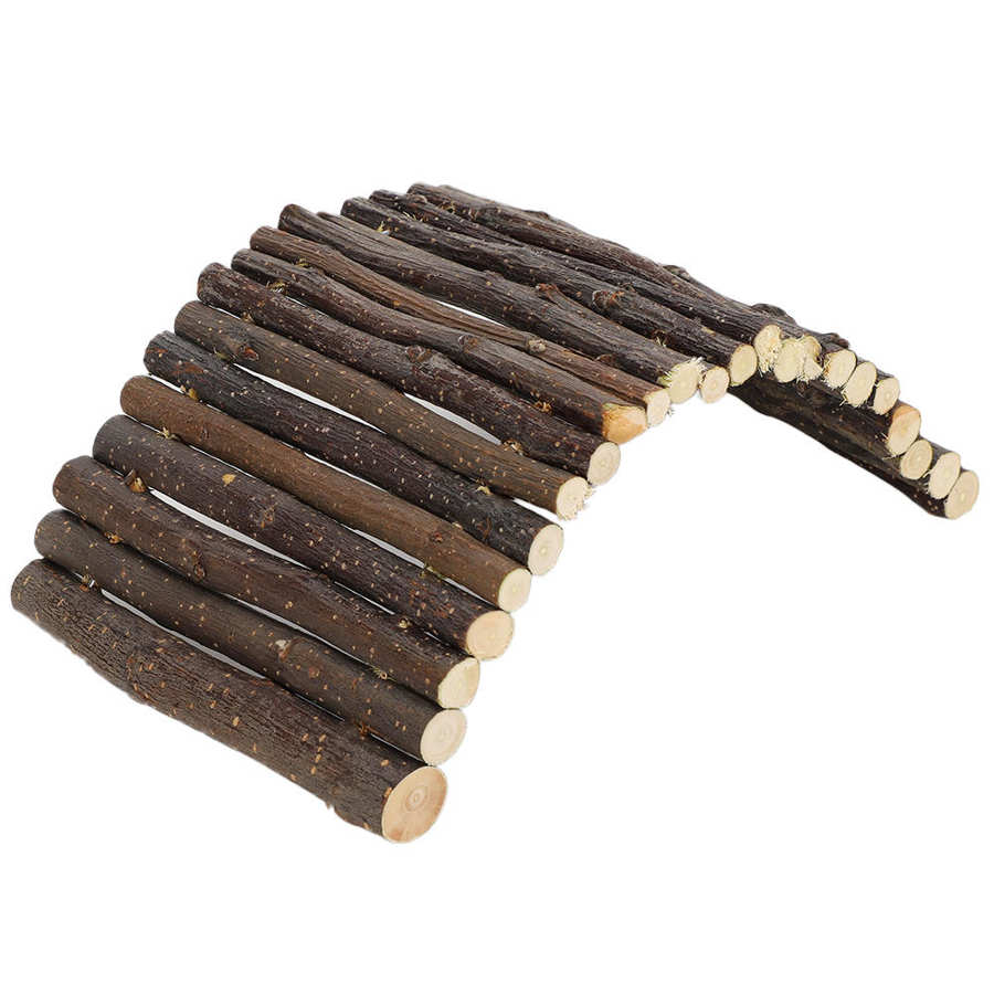 Træ hamster legetøj hamster stige hamster bue bro bue bro hamster stige kanin små dyr kæledyr bur tilbehør