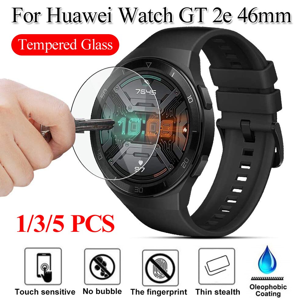 1pc 9h skärmskydd av klart härdat glas ultratunna anti-repor 2.5d böjd skyddsfilm för huawei watch  gt 2e 46mm