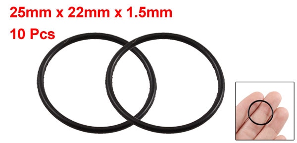 Uxcell 10 Pcs 1.5mm Black Rubber Oil Filter O Ring Seal Gaskets Id 18mm 19mm 20mm 21mm 22mm 25mm 27mm 28mm