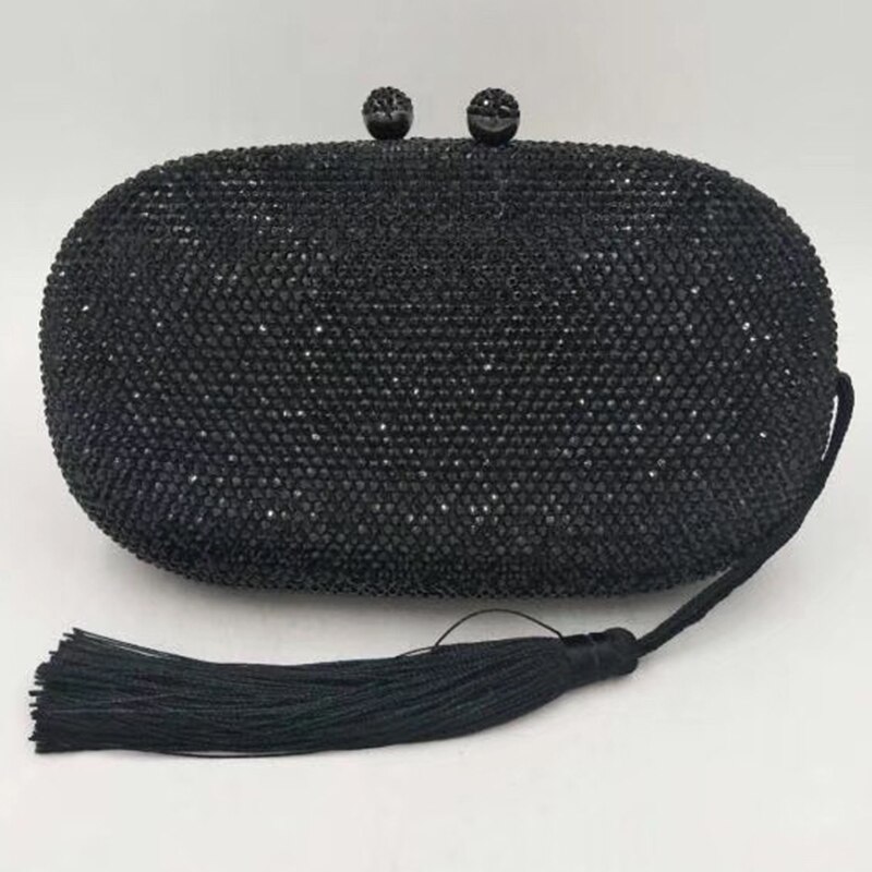 Bolso de noche naranja con cristales para mujer, con borlas bolso de mano, bolsos con diamantes para mujer, bolsos de , bandolera mensajero en 14 colores