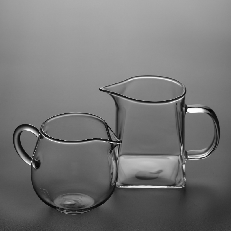 Tangpin värmebeständigt glas te kannor transparenter gongdaobei chahai glas kaffe te kopp drinkware