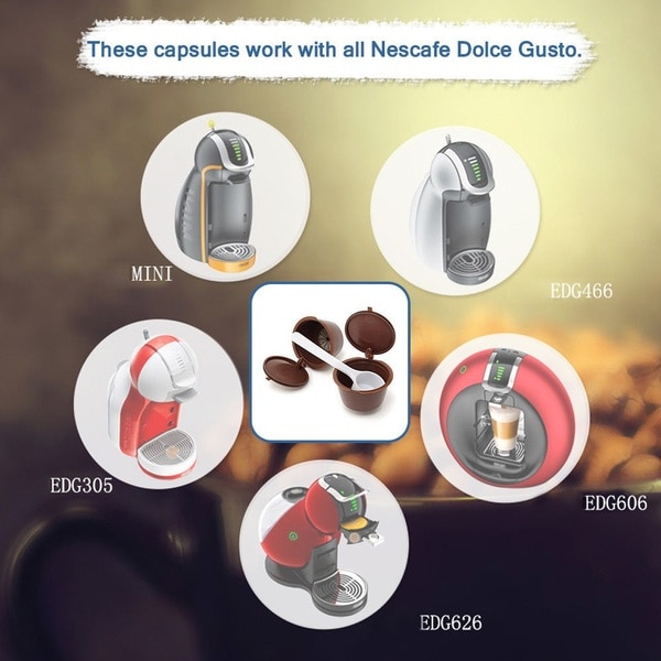 Reusable Dolce Gusto Coffee Capsule 3rd Plastic Refillable Dolce Gusto Coffee Capsule Fit for Nescafe Coffee Machine