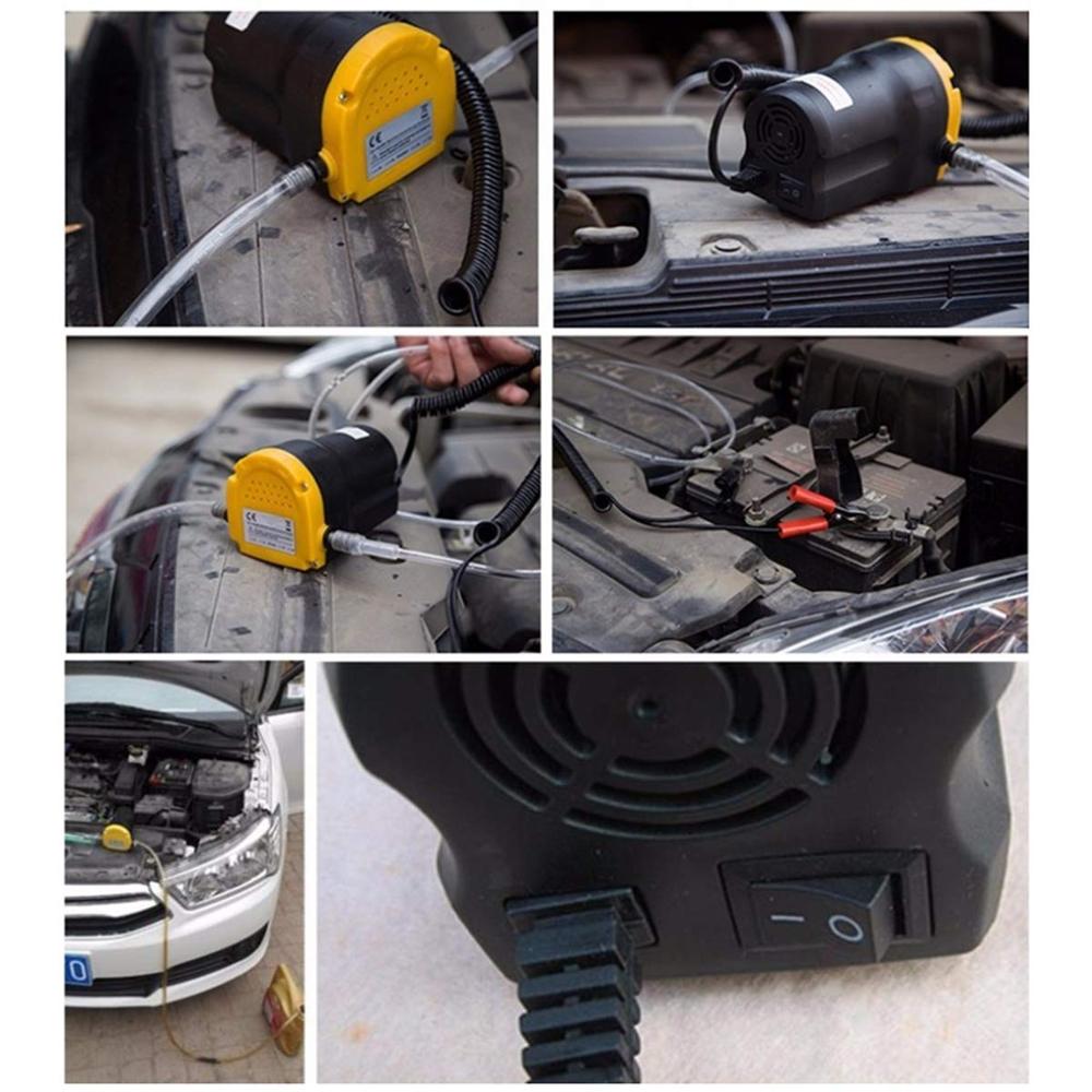 Car Oil Extractor 60W Electric Crude Oil Fluid Pump Extractor Transfer Engine Suction Pump + Tubes for Auto Car Boat Motorcycle