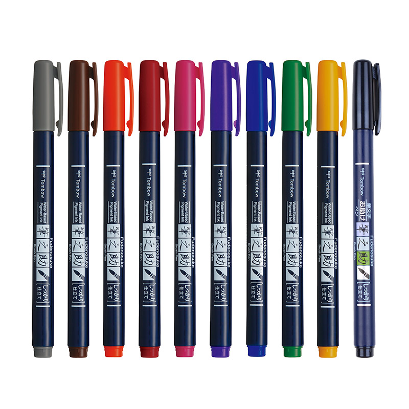 Tombow Brush Pen Practise Calligraphy Marker Pen School Supplies Lettering Soft Handwriting Pen