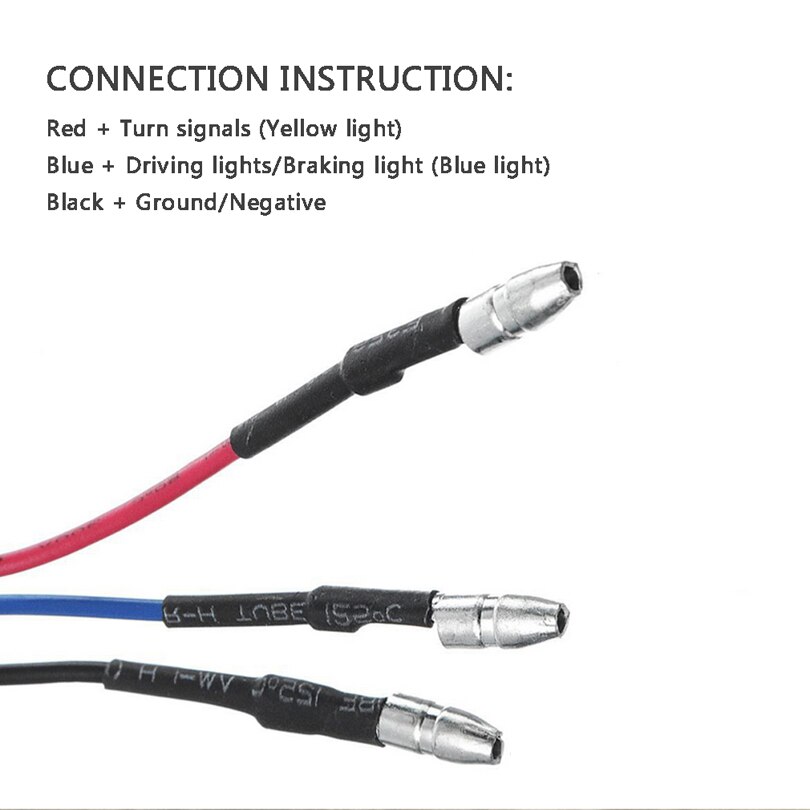 CHCYCLE Fließende Blinker Motorrad LED Blinker Motorrad Blinker Licht DRL Anzeige Licht Bremse Lampe Wasserdicht Vorne Hinten