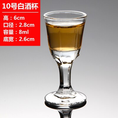 1PCS Mug Crystal Cup Shot Toughened Glass Cup High Spirits White Wine glasses Drinking Thick Bottom Liquor whisky: 10