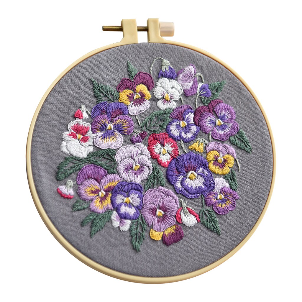 Cotton Embroidery Craft Set Beginner Home DIY Needles Art Making Handy Kits