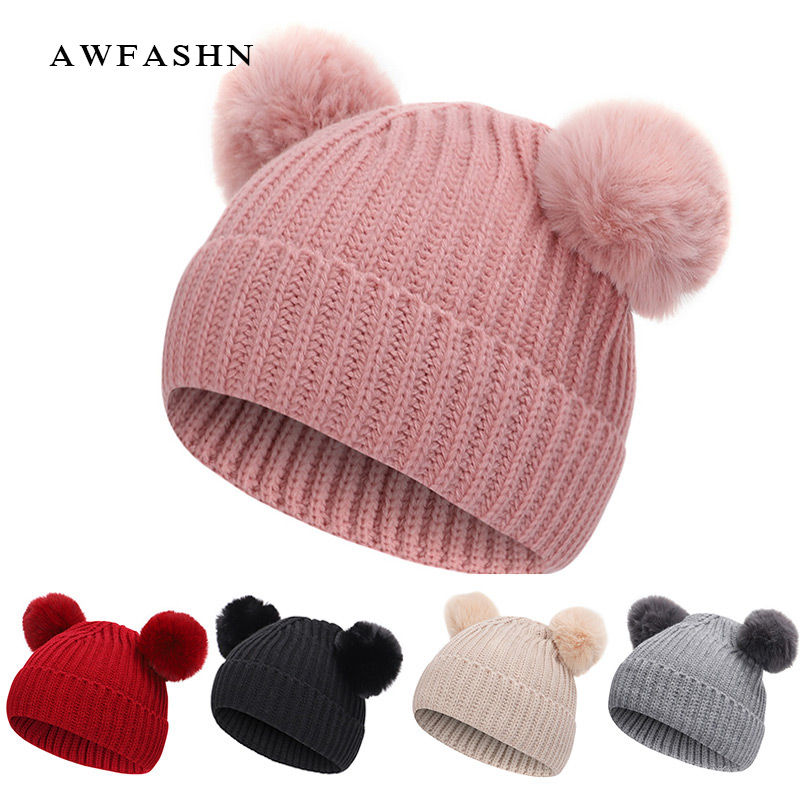 Chapeau en coton Pom Pom pour enfants de 1-7 ans | Chapeau/écharpe en fourrure, chapeau tricoté pour enfants, ensemble de chapeaux,