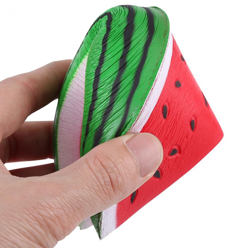 Jumbo Kawaii Big Watermelon Squishy Simulated Fruit Slow Rising Bread Scented Squeeze Toy Stress Relief for Kid Xmas