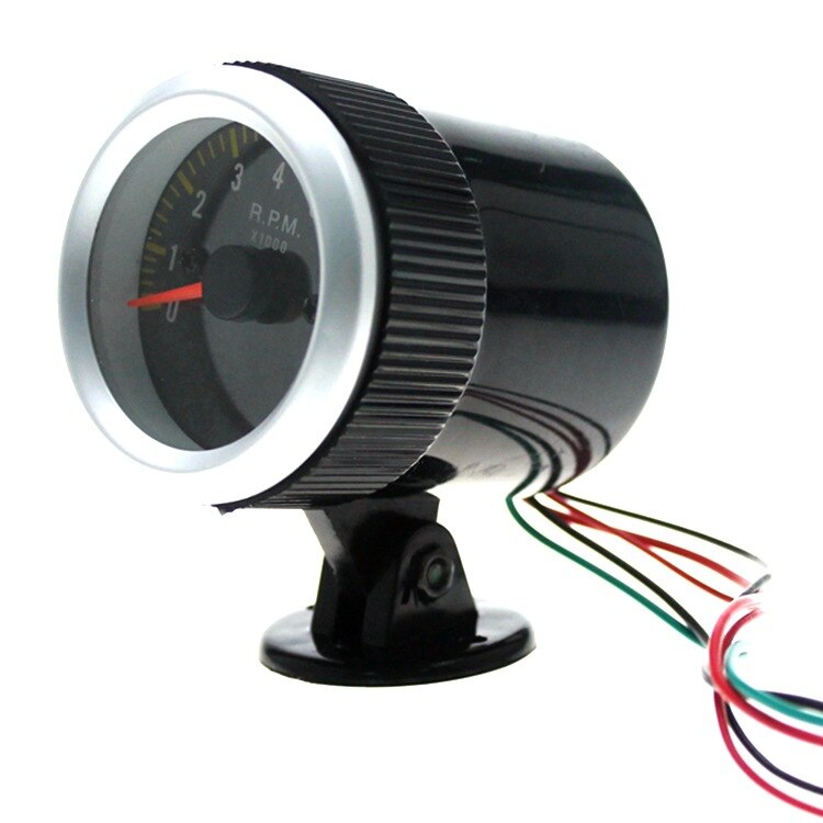 52mm LED Speedometer Carbon Fiber Surface Tachometer 0-8000 Rpm Gauge