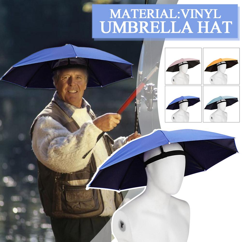 Sombrero de sombrilla portátil para exteriores, sombrilla de pesca impermeable, sombreros universales para el sol, Camping, playa, sombreros plegables