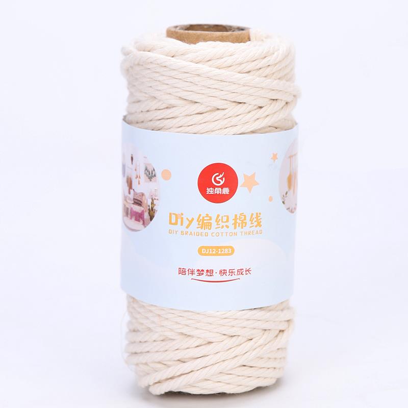 Fil de corde coloré 100% coton torsadé style Boho, 3mm, pour macramé, Parachute, bricolage, artisanat de Scrapbooking à la maison: 08