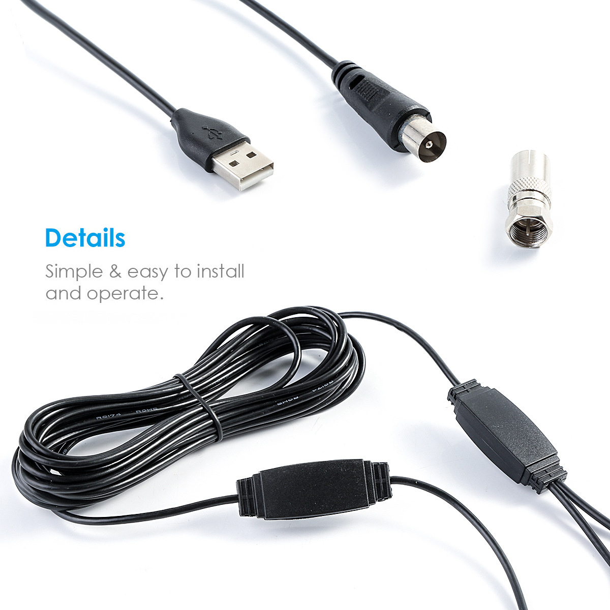 Portable digital dual amplifier Antenna HDTV antenna