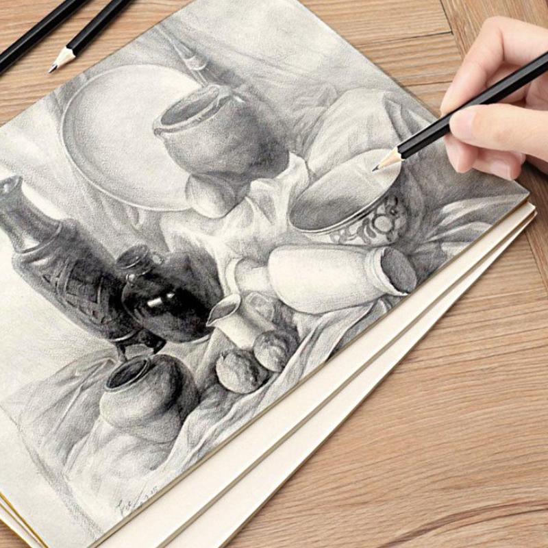 17.5*25 cm Notebook Blank Inner Page Draft Sketchbook Thickened Beige Paper For Sketching Note Painting 40 Pages