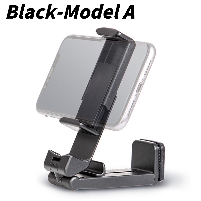 Universal Airplane Phone Stand Holder 360 Rotate Travel Phone Mount for Flying Handsfree Flexible Phone Clip for IPhone/Android: black