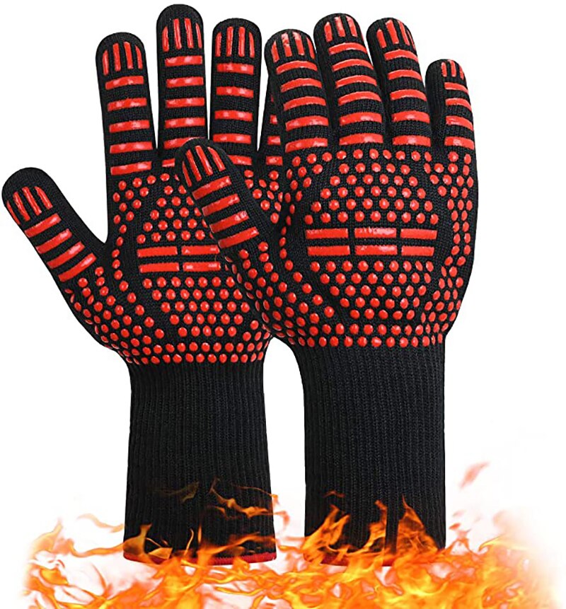 PizzAtHome Grill Wärmedämmung Handschuhe Hohe Temperatur Widerstand 800 ℃ Handschuh Backen Grill Mikrowelle Handschuhe: Muster 3