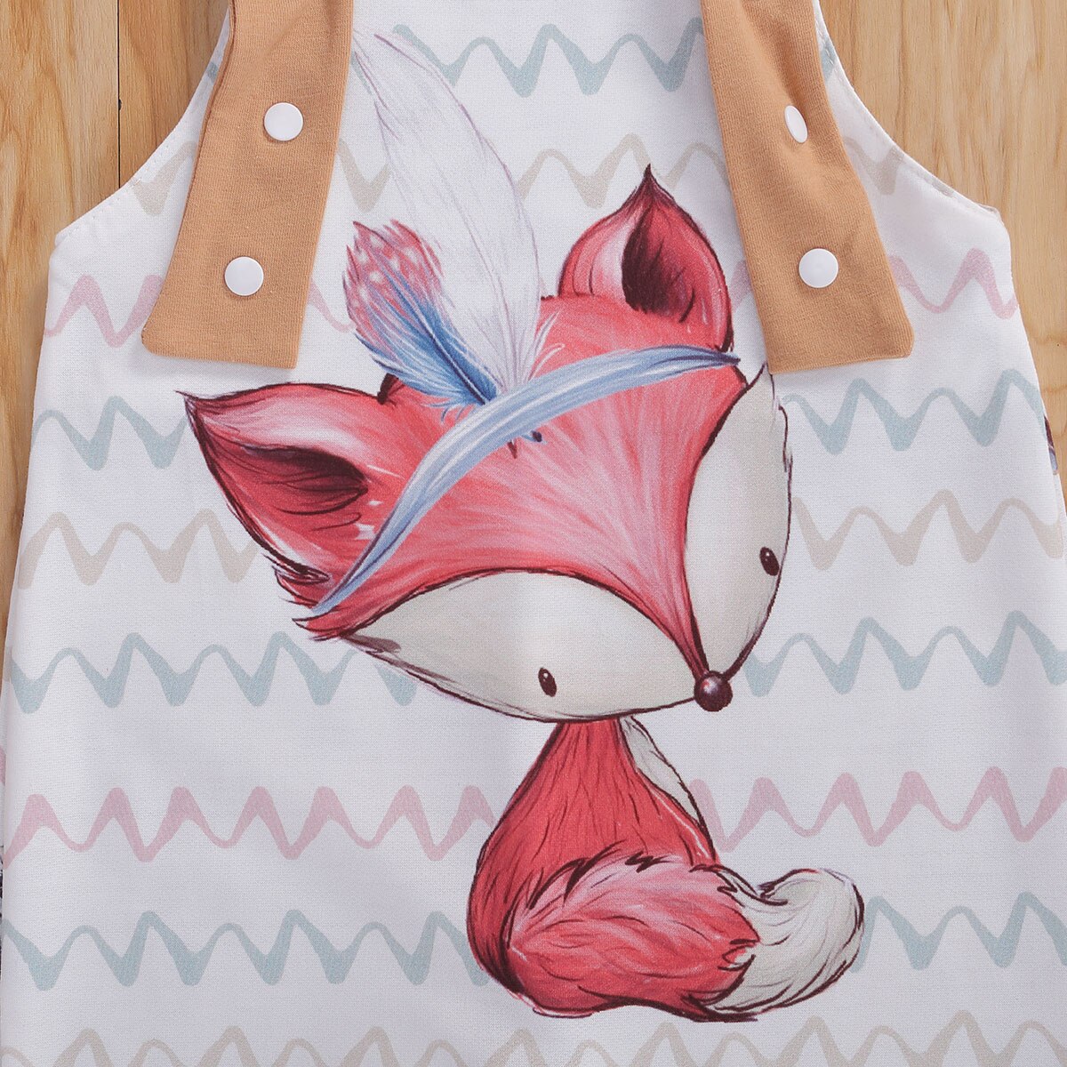 0-4Y Baby Baby Jongens Meisjes Rompertjes Cartoon Herten Print Mouwloze Knop Overalls Broek