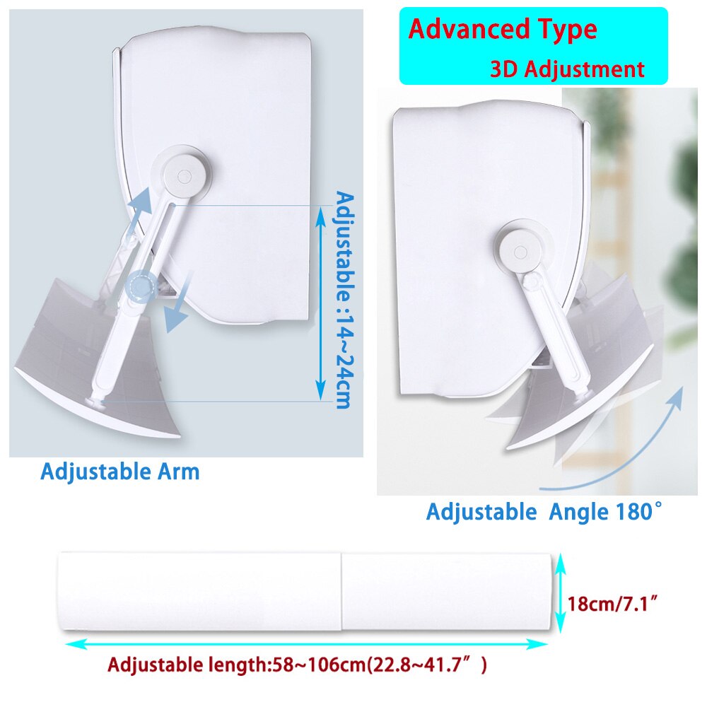 Adjustable Air Conditioning Cover Wind Deflector Windshield Air Conditioner Tools Air Baffle Shield Home Office Accessories