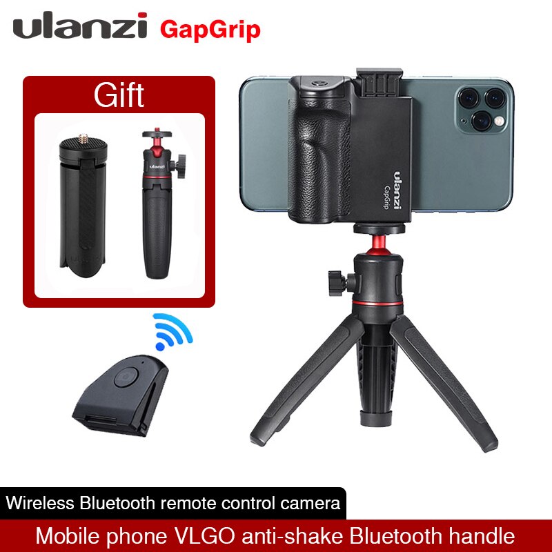 Ulanzi Capgrip Draadloze Bluetooth Smartphone Selfie Booster Handgreep Telefoon Stabilisator Ontspanknop 1/4 Schroef Standhouder