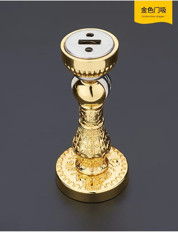 Retro Zinklegering Magnetische Deur Stop Stopper Holder Catch Floor Deur Demper Deurstopper: Gold