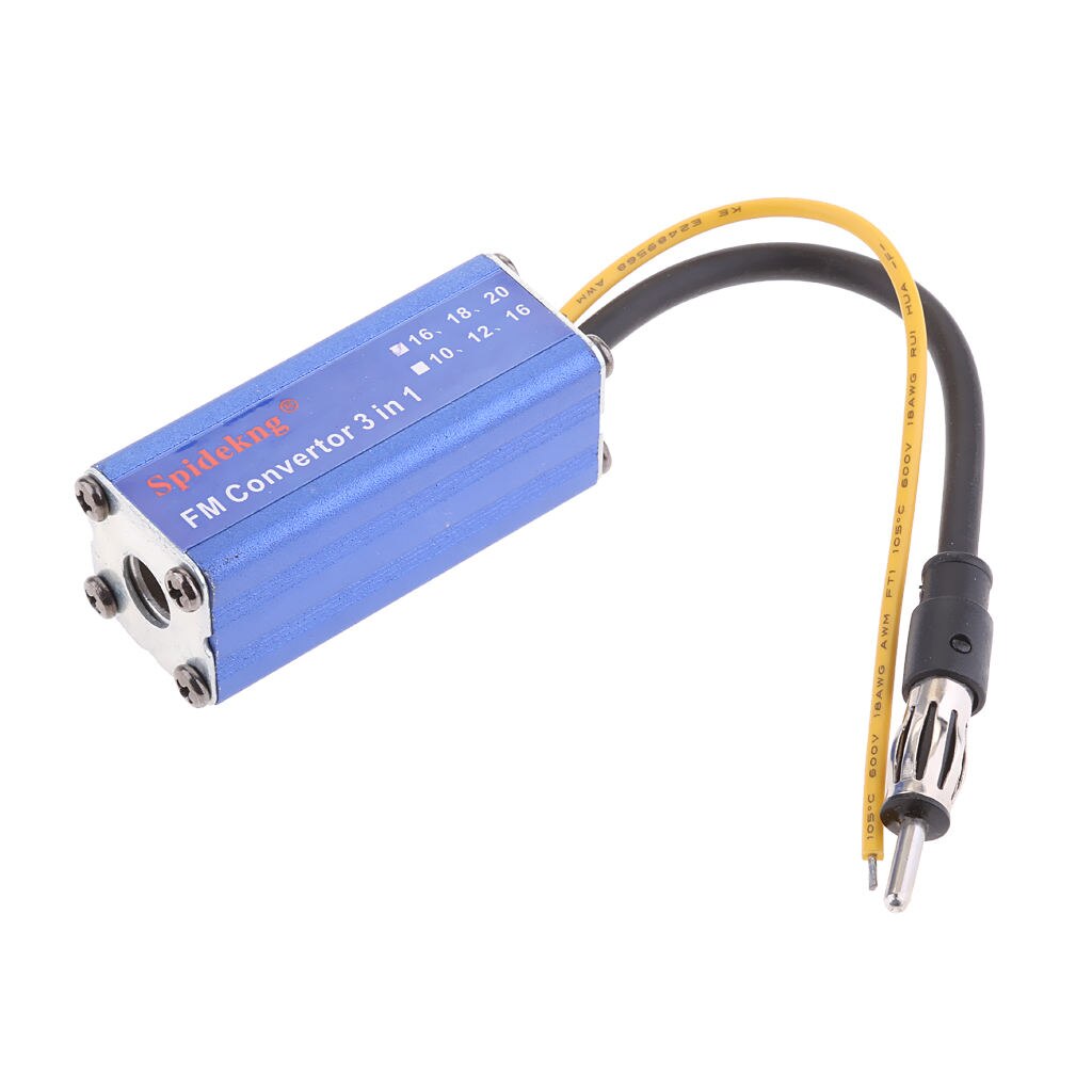 Transmetteur Radio FM MP3 16MHz en aluminium bleu, convertisseur et transmetteur, dc 12v