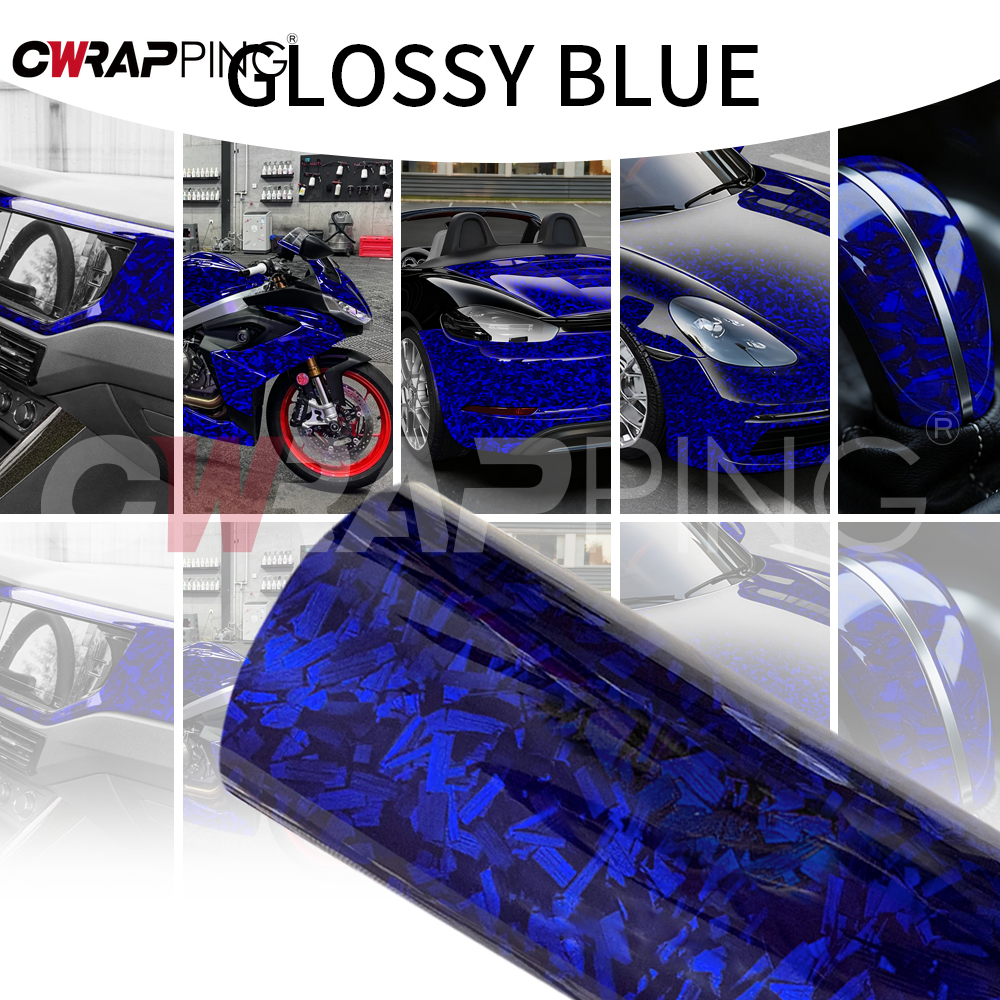 Wrap Vinyl Auto Aufkleber Glänzend Geschmiedet Carbon Faser Auto Aufkleber Wasserdicht Farbe Fahrzeug Dekoration Karosserie Bedecken Motorräder