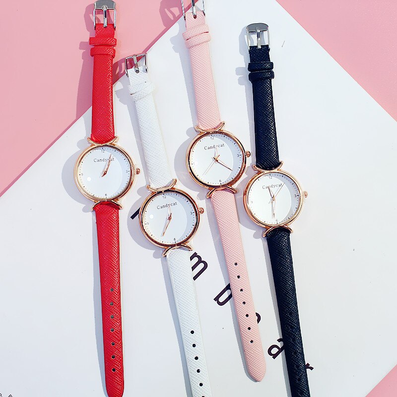 Digitale Weegschaal Minimalisme Vrouwen Quartz Horloge Met Lederen Band Mooie Luxe Vrouwen Mode Klok Vrouwelijke Horloges
