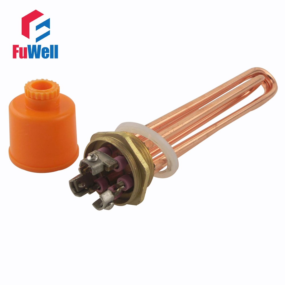 Red Copper 380V 6KW Heating Element U Shaped DN40 Electric Heating Tube Heater for Water Tank