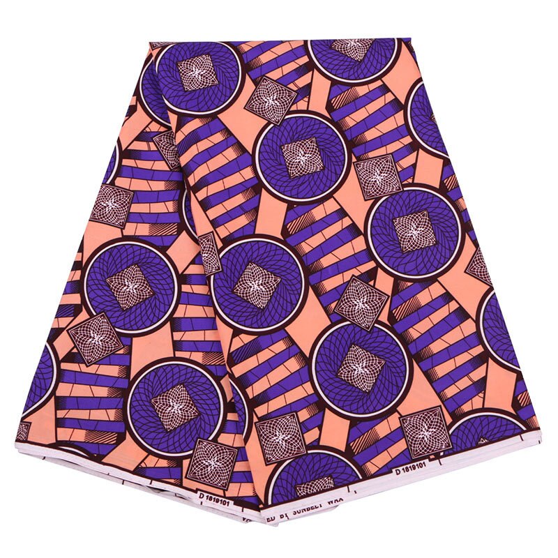 Wonderful Purple And Pink Pattern Print African Ankara Veritable Real Wax Polyester Fabric 6 Yard: Default Title