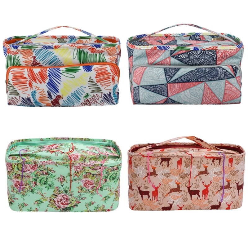 Yarn Storage Bag Knitting Organizer Bag Portable Knitting Tote Bag for Sewing