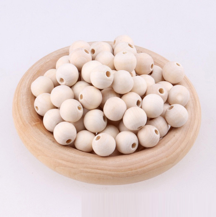 Cuentas de madera redondas, bolas de madera de 6/8/10/12/14/16/18/20/25/30/35 ~ 50mm para joyería DIY, pulsera colgante, decoración hecha a mano