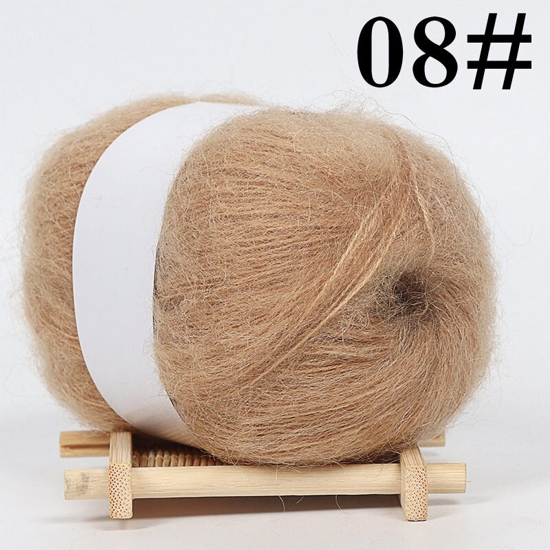 25G Praktische Mohair Garen Zachte Fijne Wol Haak Garen Voor Breien Sjaal Kleding Hoed Delicate Glad Wol Garen: 8