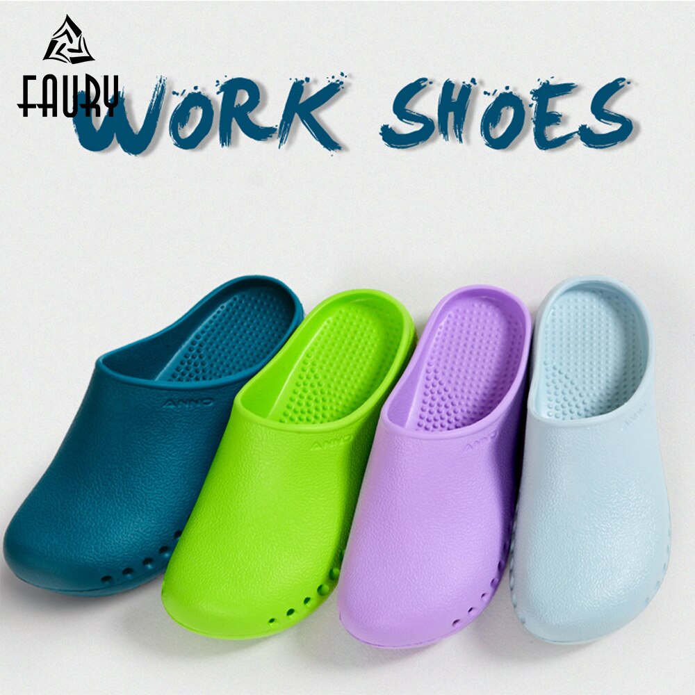 Arzt Krankenschwestern Krankenhaus Medizinische Atmungs Loch Schuhe Chirurgische Anti-slip Weiche EVA Arbeit Schuhe Op Labor Hausschuhe Schuhe