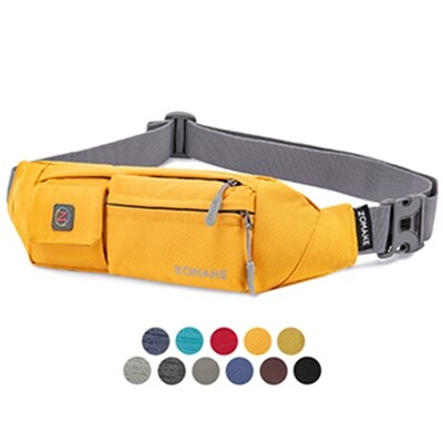 Zomake Waterfly Fanny Pack Slim Soft Polyester Waterbestendig Heuptas Pack Voor Man Vrouwen Carrying Iphone 8 Samsung S6: yellow