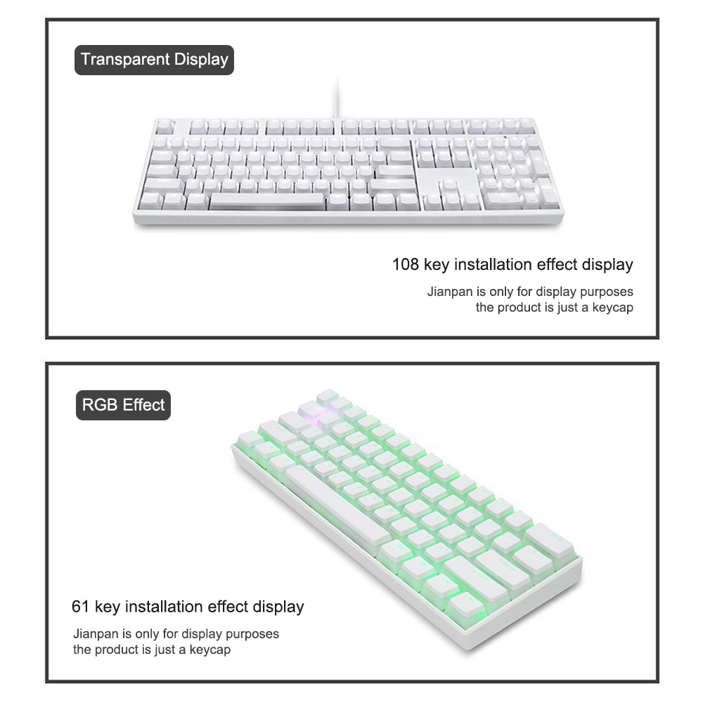 Nasadki klawiszy - PBT 75%, 65%, 60% Klawiatura mechaniczna Niestandardowe 113 klawiszy Profil OEM 61/68/84/87/98/103 dla klawiatury mechanicznej