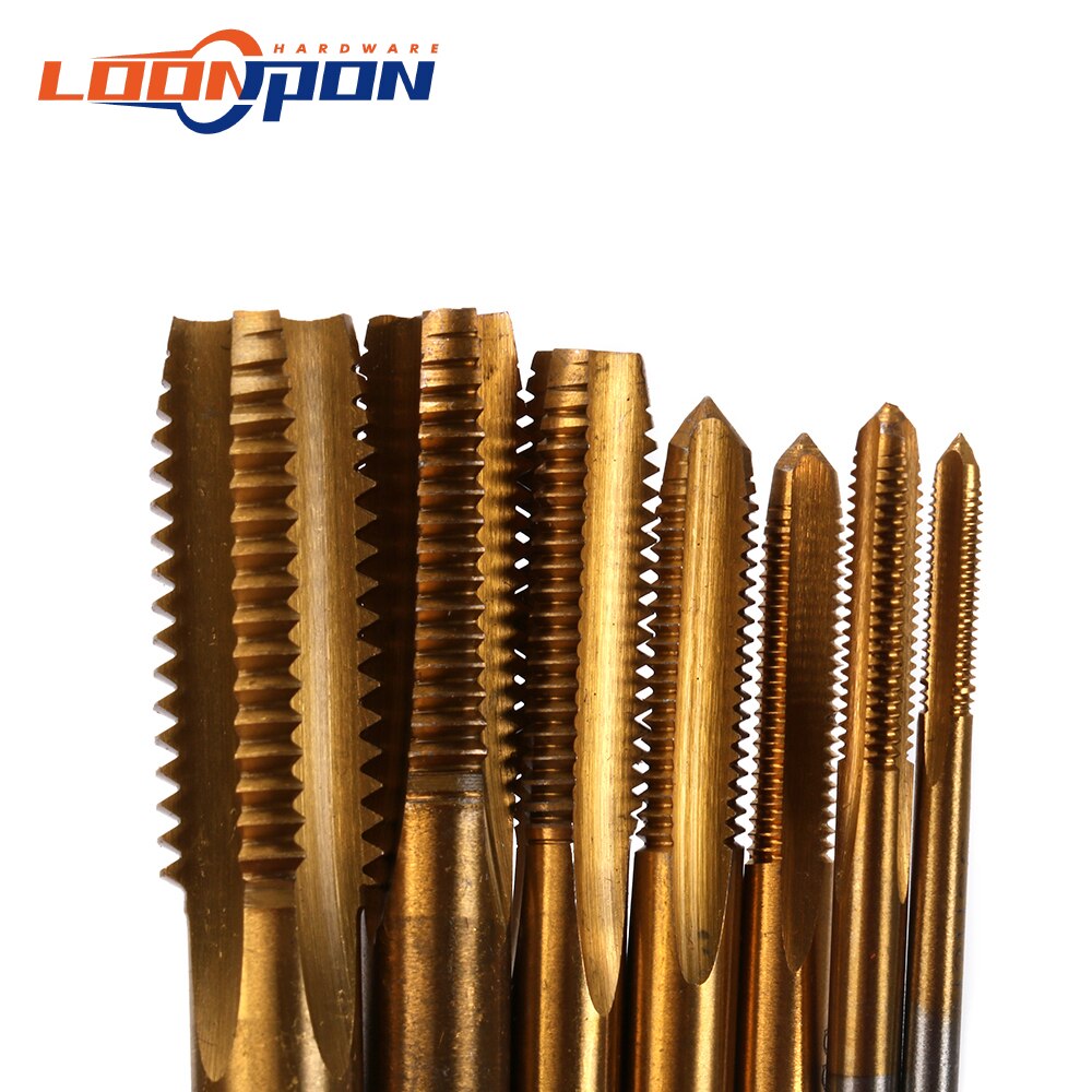Mixed HSS M3 M4 M5 M6 M8 M10 M12 Machine Hand Screw Thread Metric Plug Tap Drill For Metalworking Machine Repairing